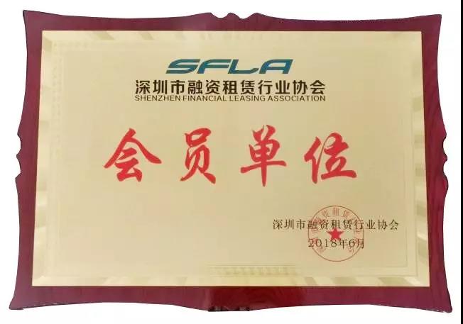 國(guó)嬴租賃正式成為深圳市融資租賃行業(yè)協(xié)會(huì)會(huì)員單位